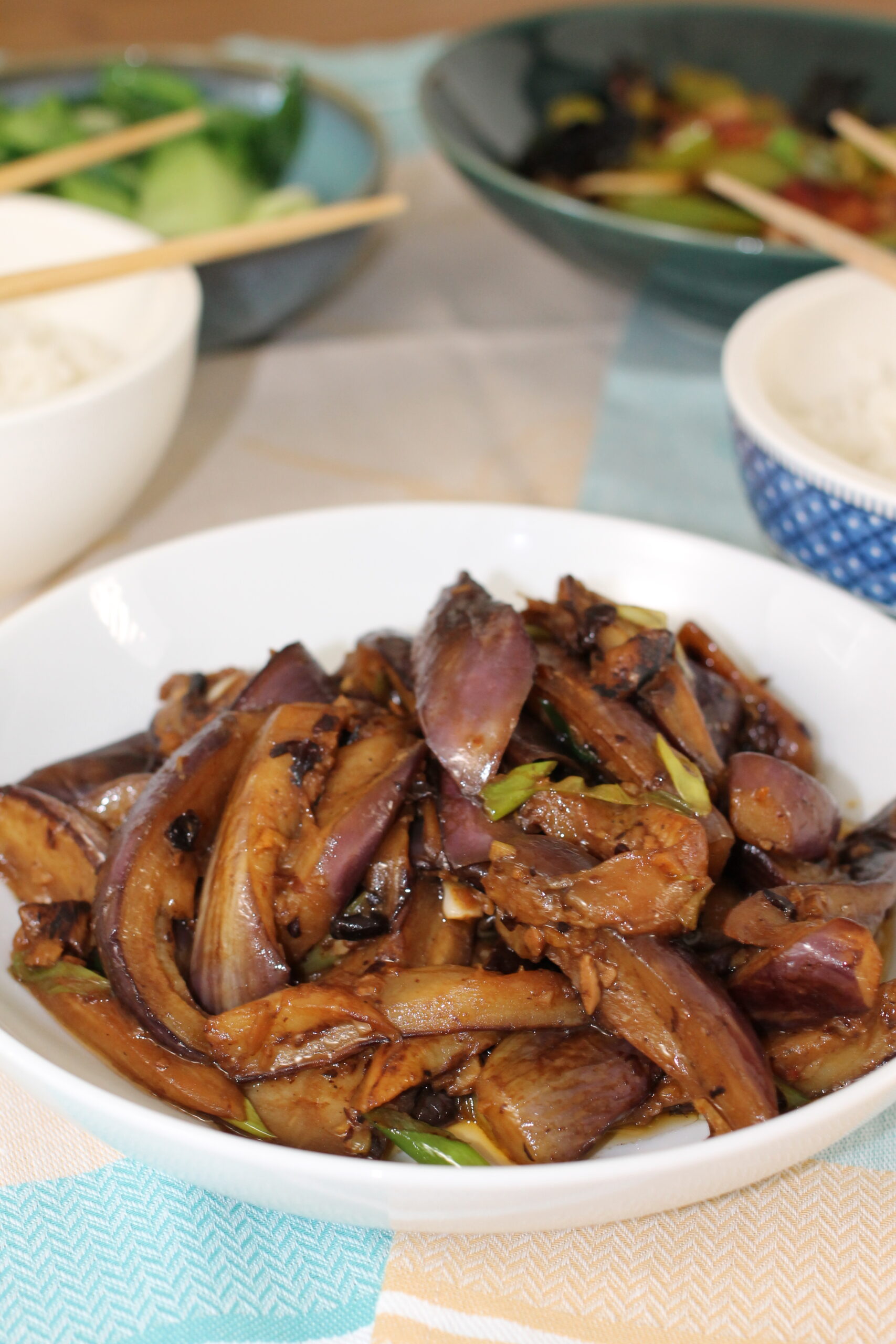 Fried Eggplant Chinese Style In for The Food